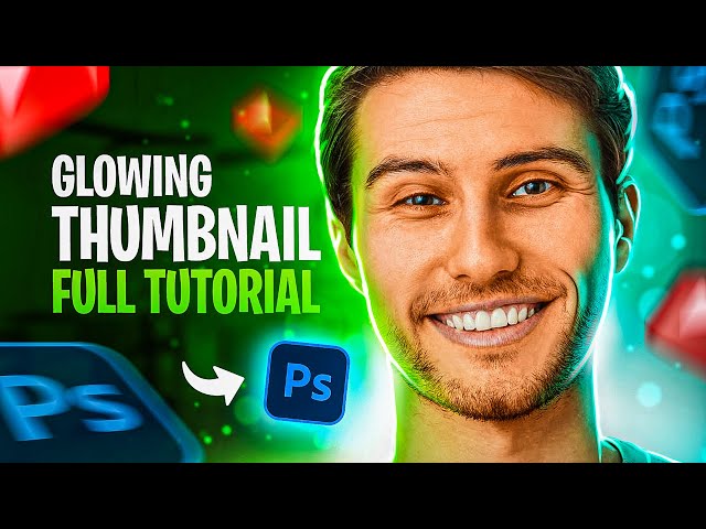 Make Glowing youtube thumbnails in Photoshop | Full Tutorial