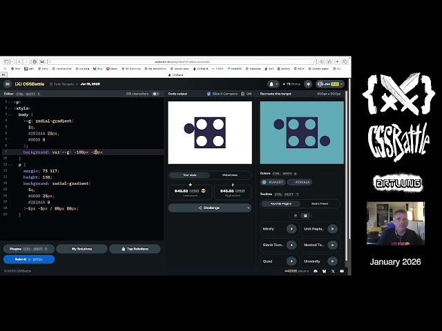 CSSBattle for JANUARY 15 (2026)