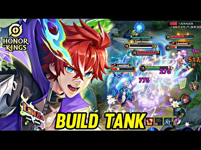 HOK : SUN CE GAMEPLAY | BUILD TANK - HONOR OF KINGS