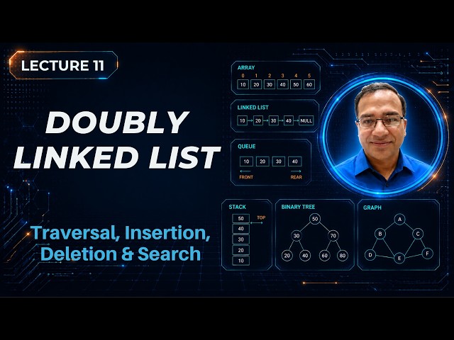 Doubly Linked List | Traversal, Insertion, Deletion & Update | Lecture 11 |  Urdu/Hindi