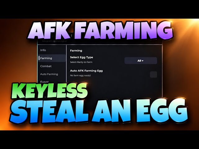 🔥 NEW STEAL AN EGG SCRIPT – NOKEY, AUTO STEAL ⚡, AFK FARM 🤖 & MORE! 🥚