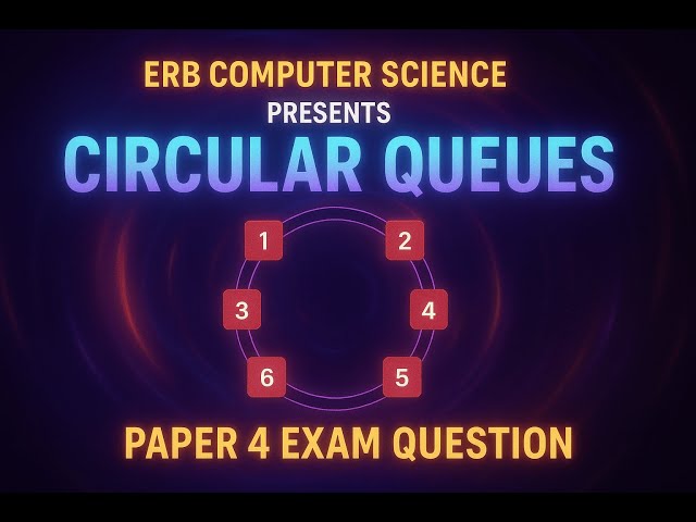 Computer Science 9618 - Paper 4 Circular Queue Question 2025