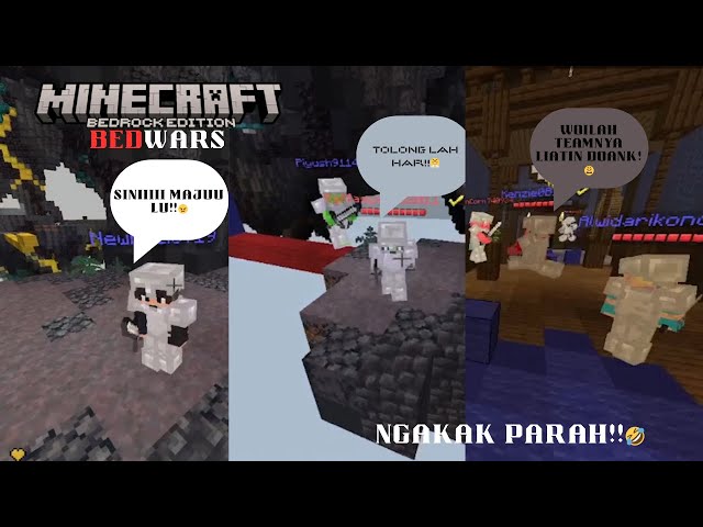 Momen Kocak Main Bed Wars Bareng Teman!🤣 - Minecraft Bedrock