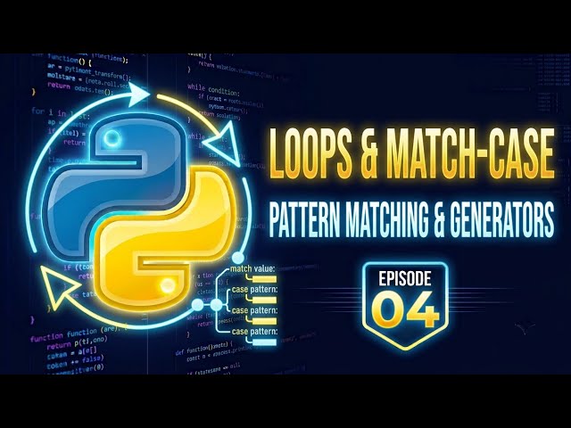 Python Masterclass Ep 4: match-case Pattern Matching, for/while Loops & How Iterators Work