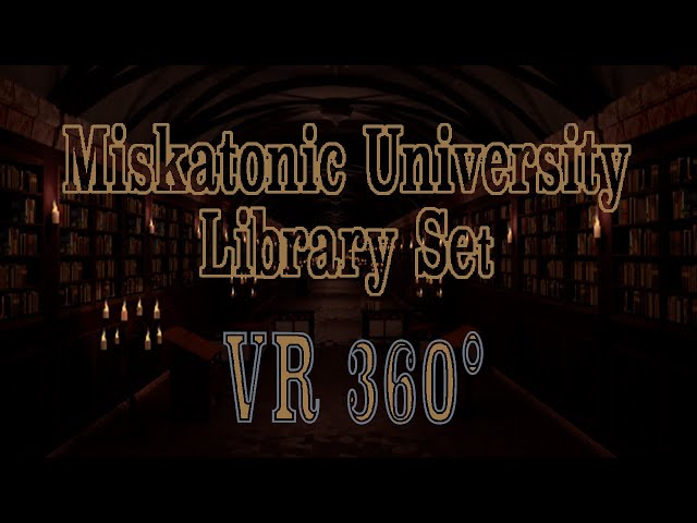 360 VR experience of Miskatonic university library set (look up)