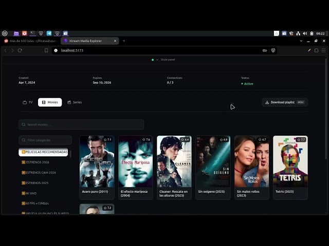 Xtream IPTV Codes M3U List Downloader