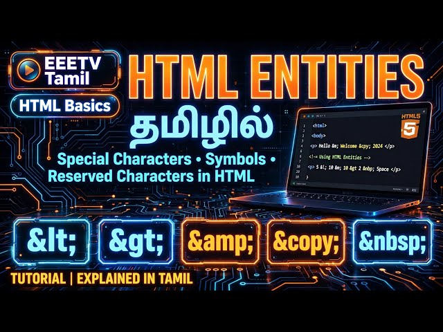 HTML Entities Tutorial | Special Characters, Symbols & Reserved Characters in HTML