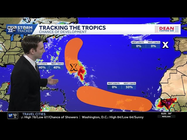 Development chances increasing for two disturbances in the Atlantic