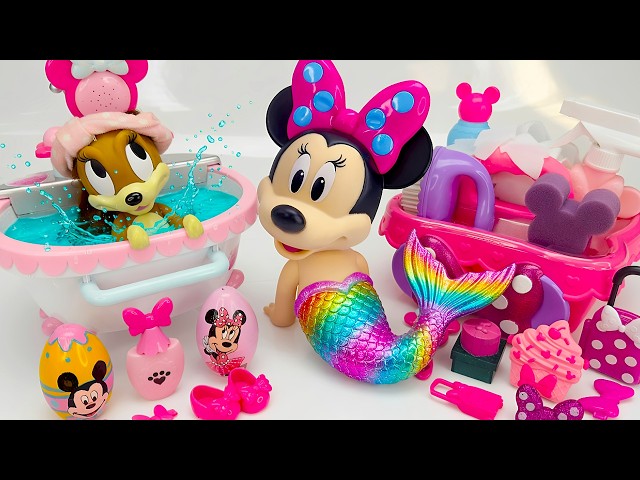 Minnie Mouse 2026🌈 Rainbow Mermaid vs Pink Bathtub Set Unboxing ASMR | Minnie unboxing