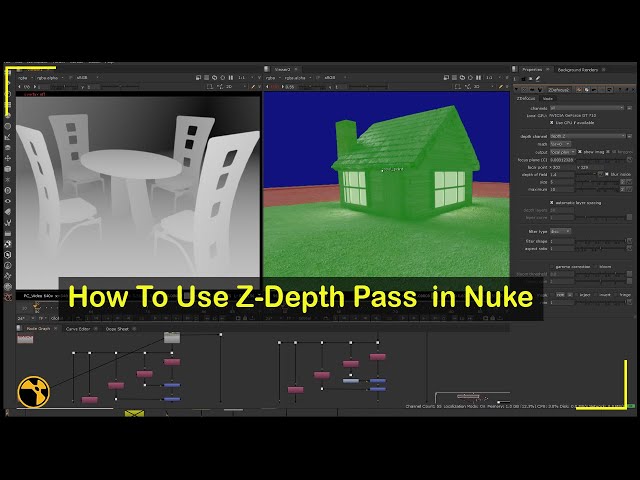 how to use z depth pass in nuke | z depth pass compositing in nuke