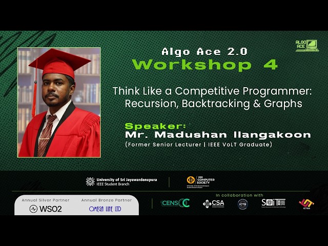 Algo Ace 2.0 | Workshop 04 | Think Like a Competitive Programmer: Recursion, Backtracking & Graphs