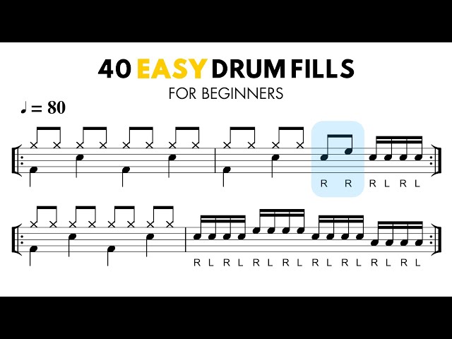 40 Easy Drum Fills for Beginners — Play-Along Exercises 🥁