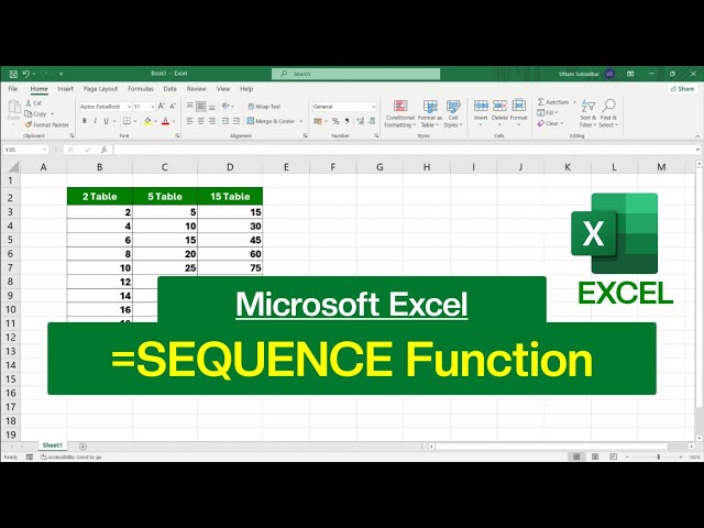 MS Excel - SEQUENCE Function | How to use the SEQUENCE Formula in Microsoft Excel
