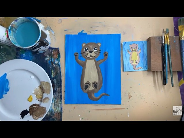 How to Paint an Otter - Easy Acrylic Painting Tutorial for Beginners