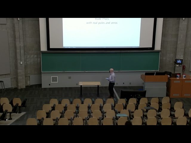 Systems and Simulation: Lecture 21, Bode plots with real poles and zeros (part 1 out of 2)