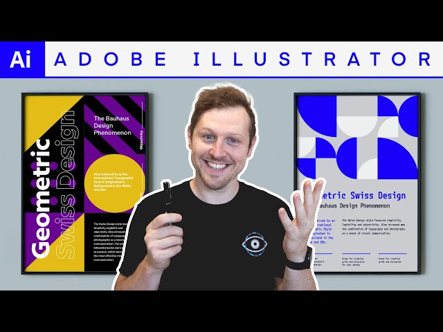 Swiss Geometric Poster Design  |  Design Tutorial  |  Adobe Illustrator