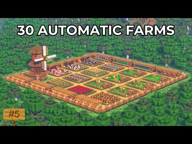 Minecraft: 30 Automatic Farms for Survival! (Bedrock & Java) | Farmland Part 5
