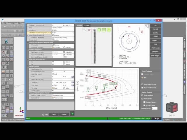 SPACE GASS Reinforced Concrete Column Design