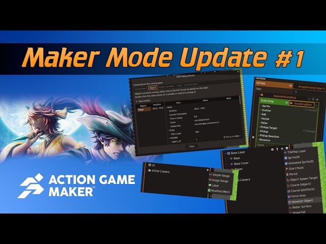 Maker Mode Beta Update #1 - Action Game Maker Godot