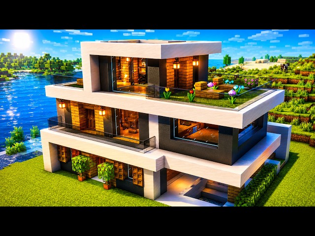 How to Build a Modern House in Minecraft / Tutorial 🏡⛏️