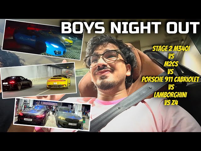SUPER CARS MIDNIGHT RACE 😍 | STAGE 2 M340i , M2CS , LAMBORGHINI , PORSCHE 911 , BMW Z4