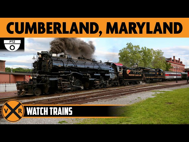 CSX Mainline in Cumberland, Maryland, USA | LIVE Train Camera (PTZ – South)
