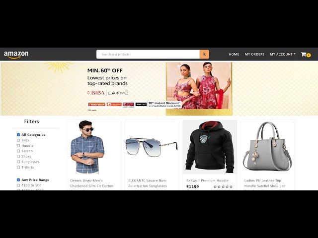 E-commerce application(Amazon clone) using Java, Spring Boot, React JS, RESTful APIs, and MySQL.