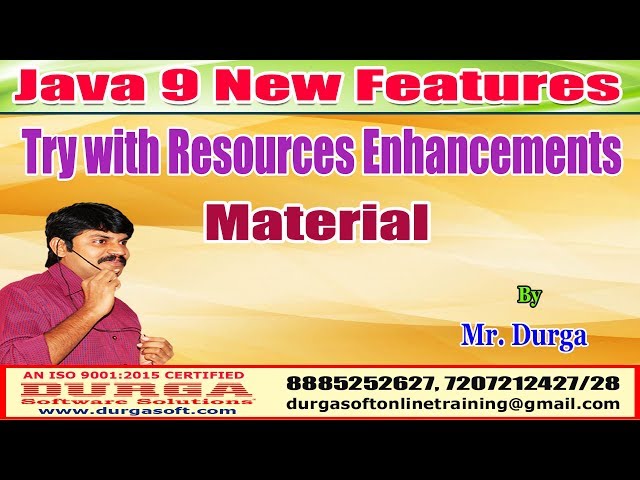 Download Java 9 New Features: Try with Resources Enhancements Material