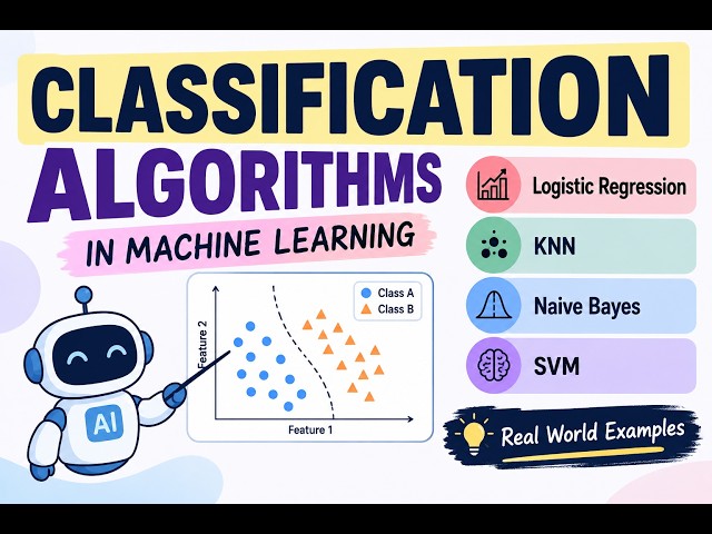 Classification Algorithms in Machine Learning | Logistic Regression, KNN, Naive Bayes & SVM
