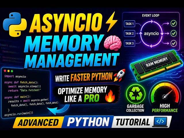 Async Programming (asyncio) & Memory Management in Python | Complete Beginner to Advanced Guide 🚀