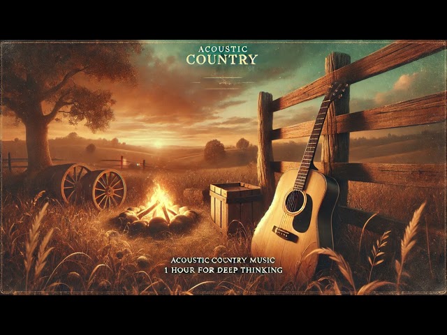 🎸 1 Hour of Acoustic Country Music for Deep Thinking | Relax & Reflect 🌾