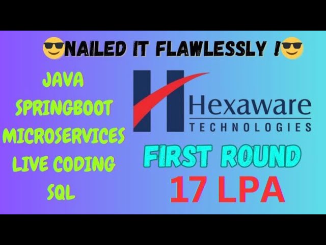 🔥 Hexaware  Java Developer Interview | 3-7 Years Experience | Spring Boot | Microservices | SQL