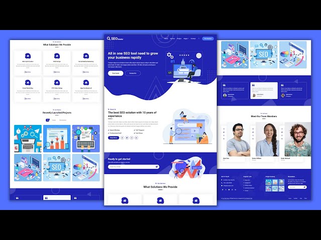 Complete Responsive SEO Services - SEO Company Website Template Design -100% Free -Free Website Code