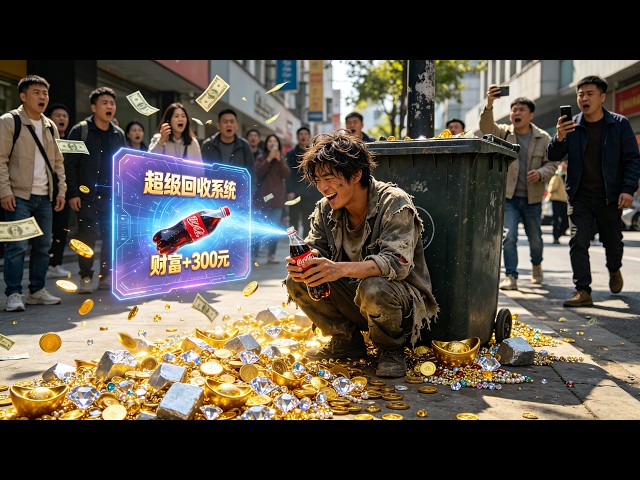 撿到一個可樂瓶，直接到手300元！ 帳戶滿五千萬，獎勵直接翻倍！ 窮小子靠著超級回收系統成億萬富翁！