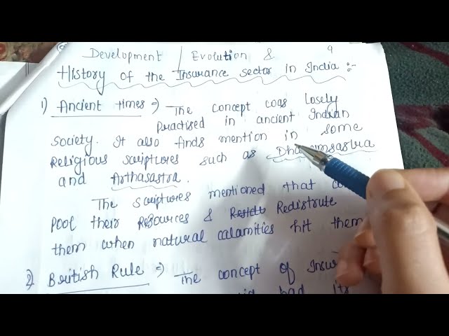 History , evolution and development of insurance law