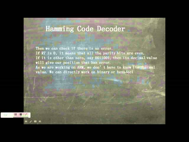 Hamming Code Decoder ARM(even parity)
