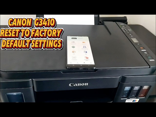 Canon G3410: How to Reset to Factory Default Settings
