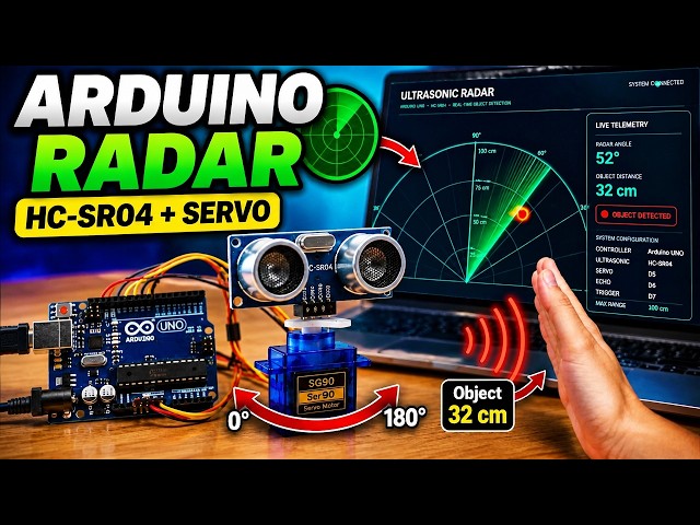 Arduino Ultrasonic Radar कैसे बनाएं? 🔥 | HC-SR04 + Servo + Processing