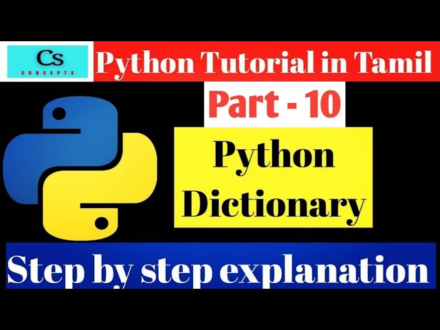 Python Tutorial in Tamil || Part -10 || Python Dictionary Comprehension