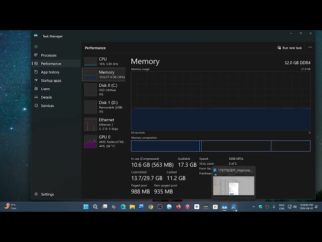 Windows 11 Task Manager will give more details on NPU memory usage soon