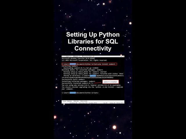 Setting Up Python Libraries for SQL Connectivity #ai #artificialintelligence #machinelearning