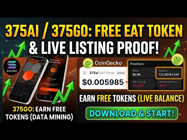 375ai EAT Token Already Listed on Solana! ⚡ Free Mining App & Live Earning Proof 💸