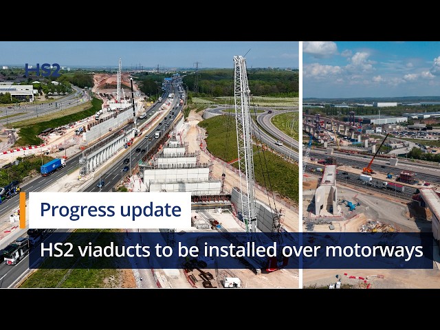 HS2 viaducts to be installed over busy motorways