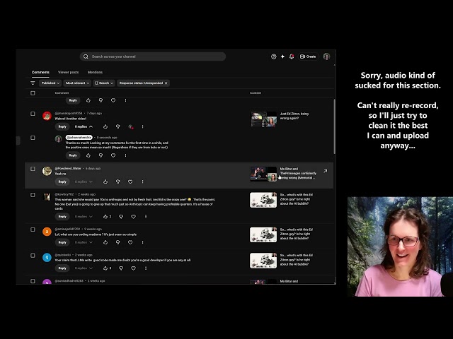 Looking at my Youtube Studio dashboard for the first time in weeks...