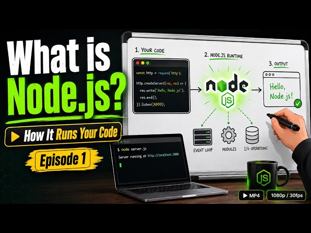 What is Node.js, Really? The Event Loop, Finally Clear | Node.js Zero to Production #1
