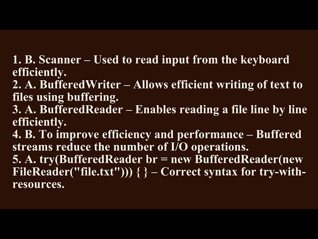 Best Practices for Using Java I/O Classes Efficiently | Q2 Java L10 P5 | SMILE ROAD