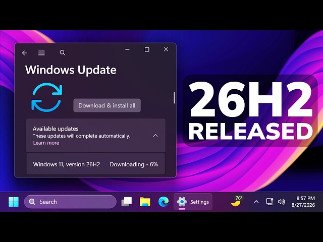 Windows 11 26H2 is Officially Released in Release Preview (How to Install)