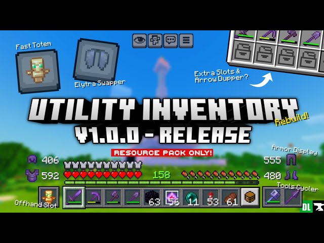 Utility Inventory V1.0.0 RELEASE! - Texture Pack for Minecraft Bedrock