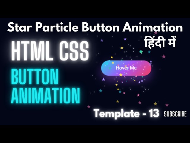 Button Animation HTML CSS Template 13 | HTML CSS Animation Tutorial