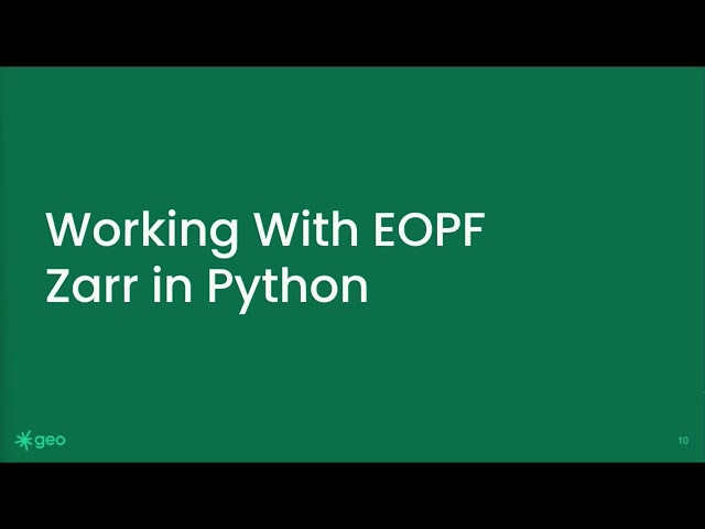 FOSS4G 2025 | EOPF Zarr Access